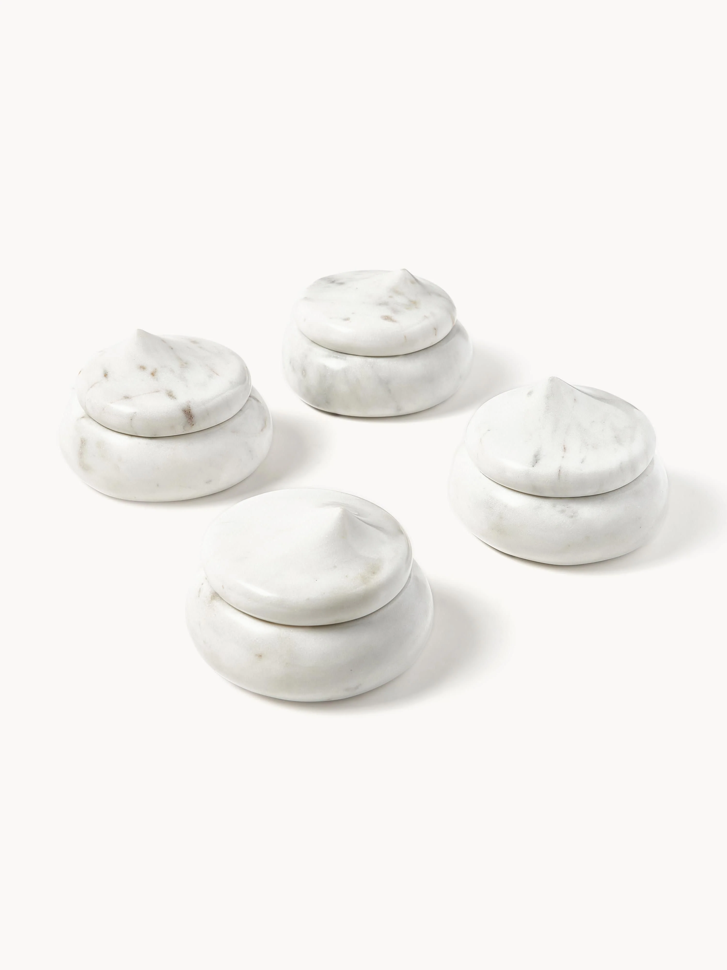 Sieradendoos Meringue  van marmer met deksel