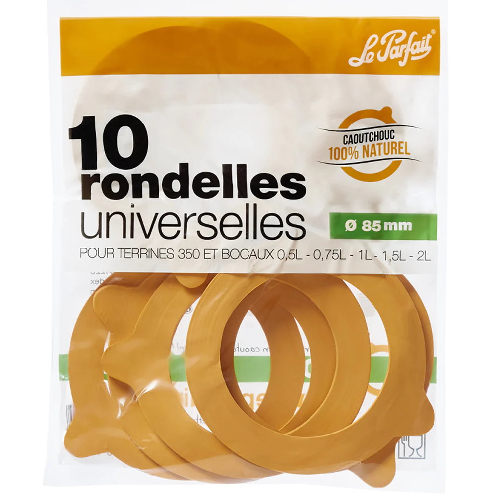 Sachet de 10 rondelles à bocaux 8,5 cm Le Parfait
