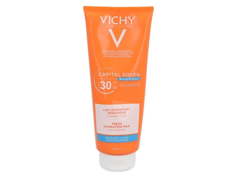 Vichy Sonnenmilch Capital Soleil LSF 30 Milk Family 300 ml Sofort schützende und feuchtigkeitsspendende Sonnenmilch für den Körper