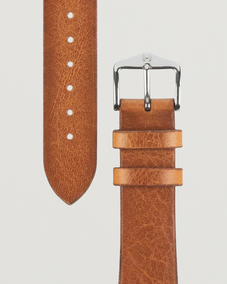 HIRSCH Bagnore Vintage Leather Watch Strap Golden Brown