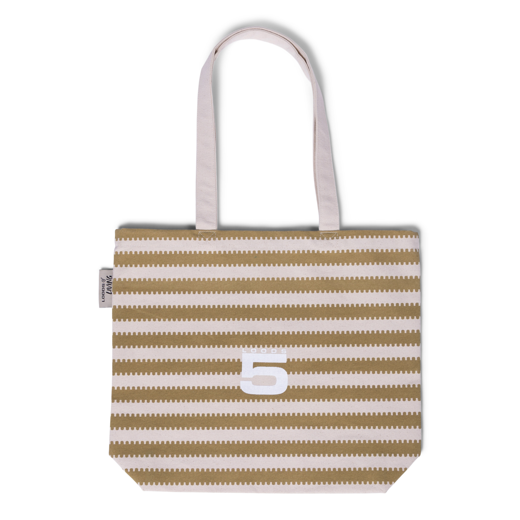 Canvas tas mini - stripe khaki