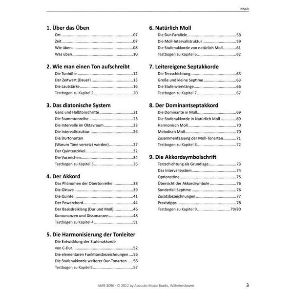 Acoustic Music Books Harmonielehre verstehen 1