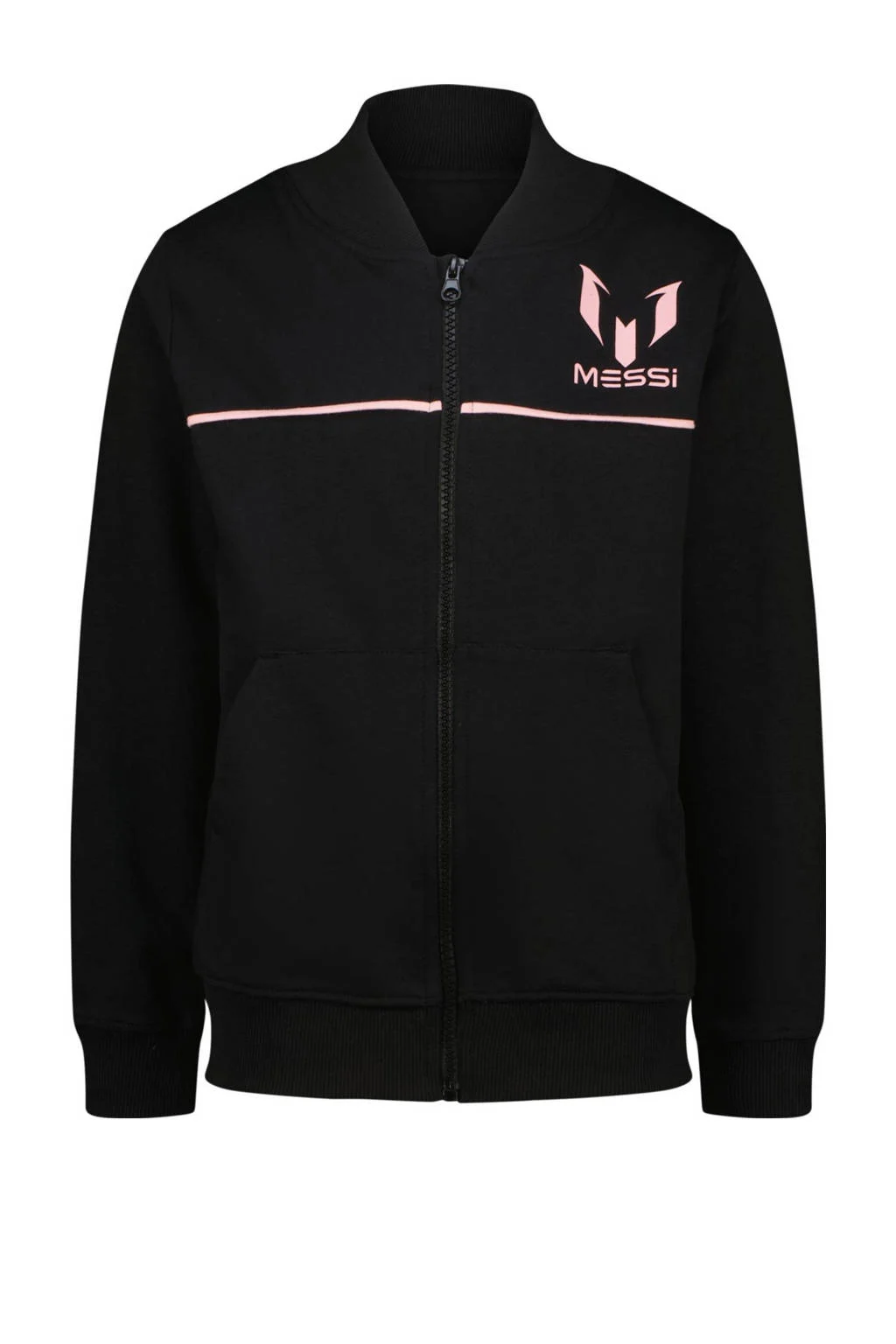 Messi sweatvest + joggingbroek zwart/roze