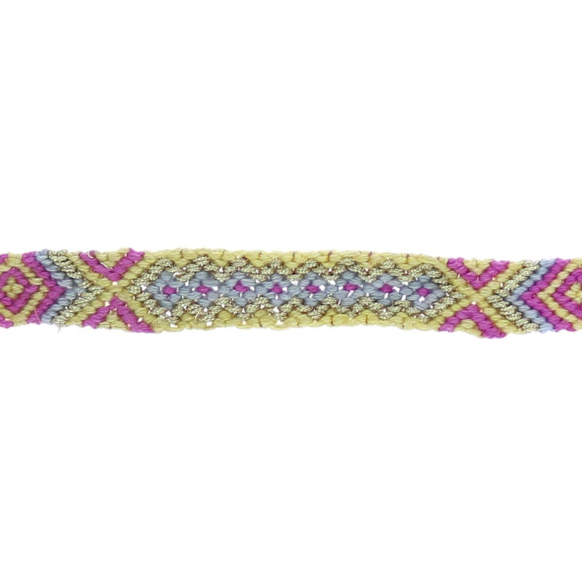 Bracelet brésilien jaune et rose Roodoudou