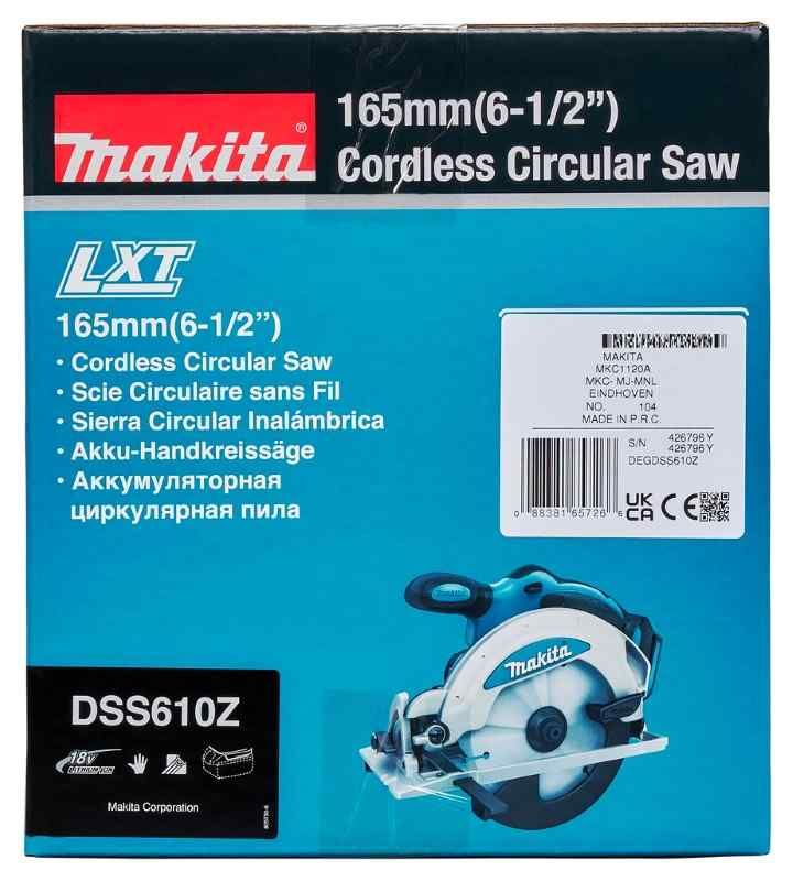 Makita DSS610Z 18V Li-ion accu cirkelzaag body - 165mm