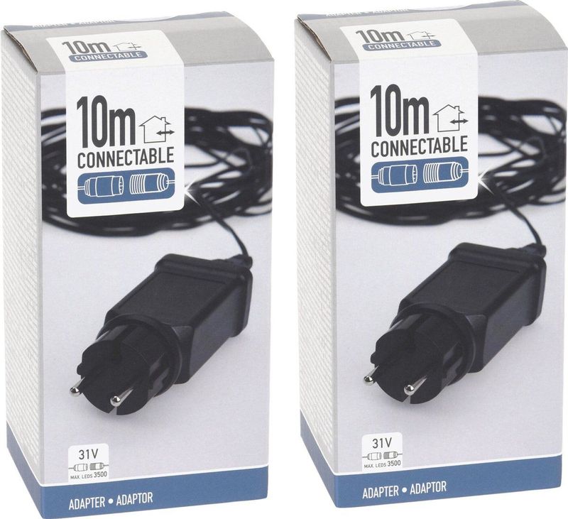 Nampook - Start Adapter - Groen - 2 Stuks - Voor Koppelbare Kerstverlichting - 10 Meter