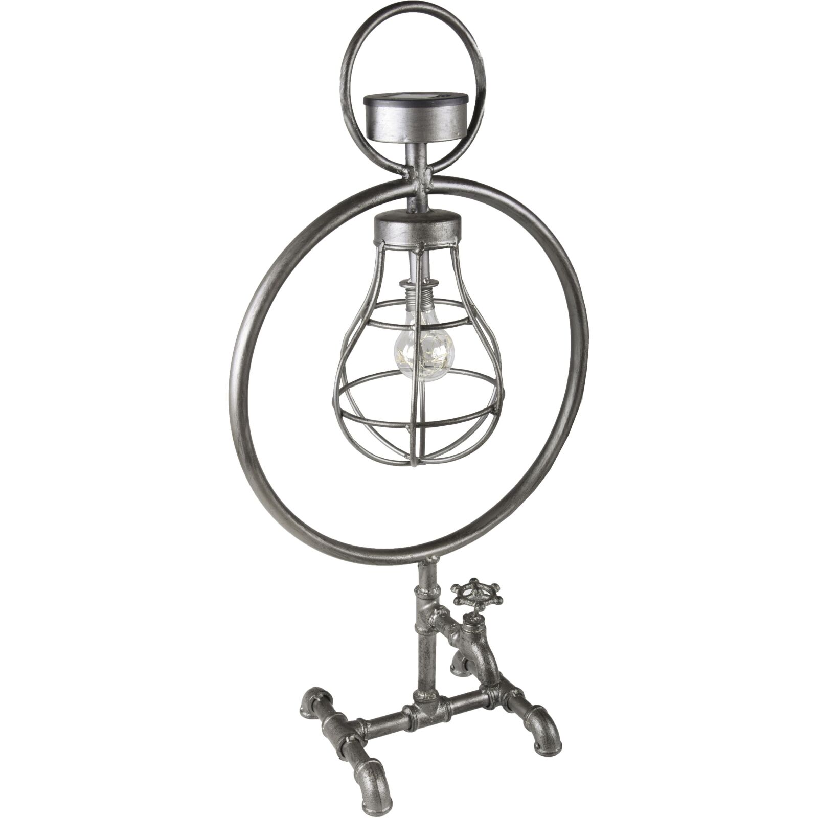 Solarleuchte ANJA - silber-schwarz - 72 cm