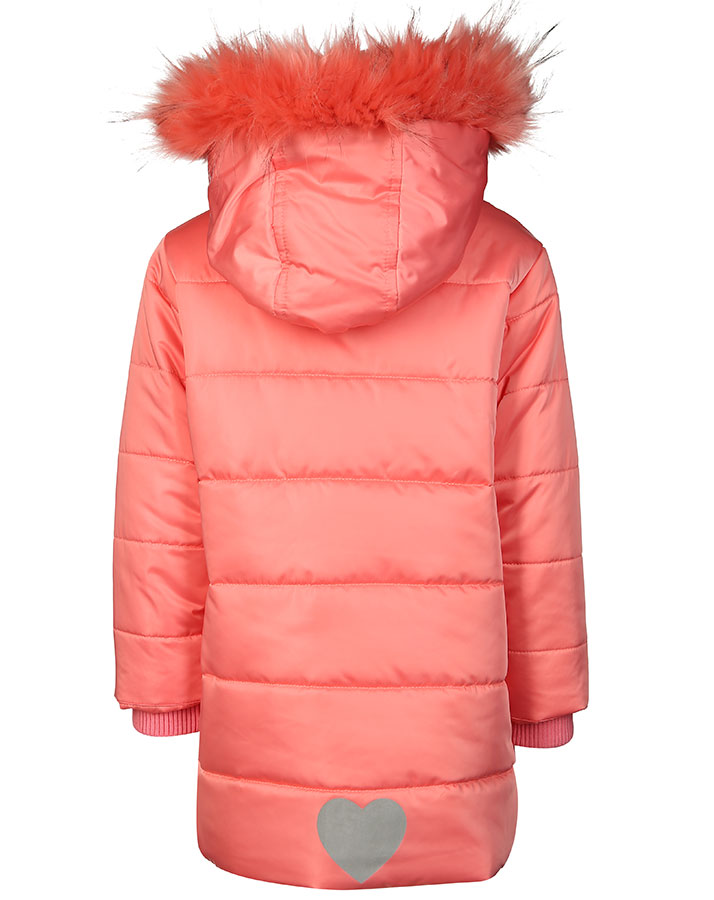 Steppjacke HEARTBEAT mit Teddyfutter in rosa