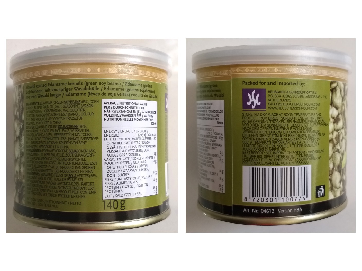 SNACKS GOLDEN TURTLE WASABI EDAMAME 140G