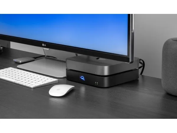 OWC miniStack STX - Solid state/harddiskarray - 2 fag (SATA-600 / PCI Express (NVMe)) - Thunderbolt 4 (ekstern)