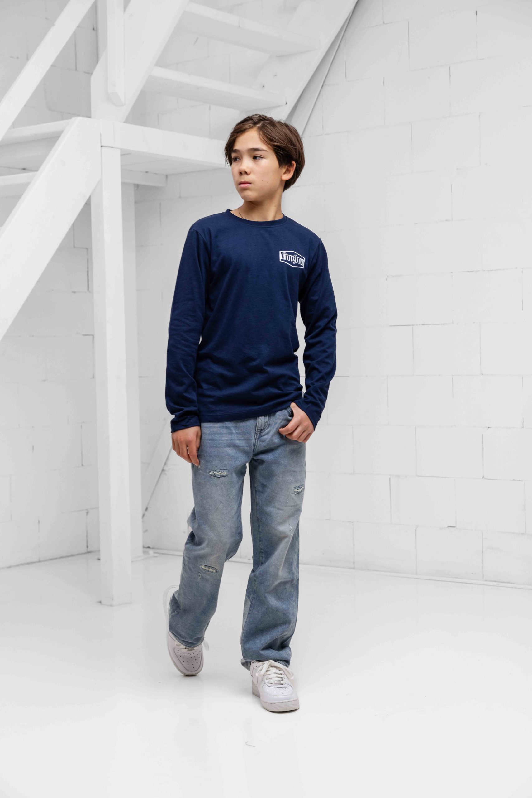Vingino Jean T-Shirt Kids Donkerblauw