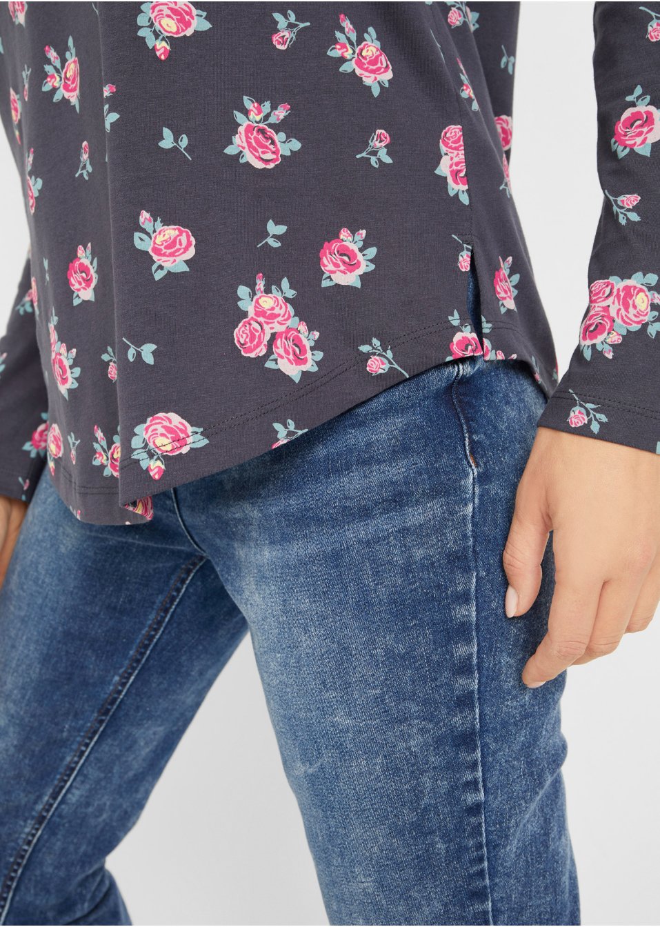 T-shirt à manches longues en coton imprimé