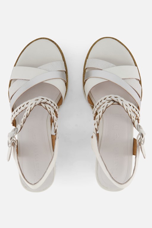 Tamaris Sandalen met hak wit Synthetisch