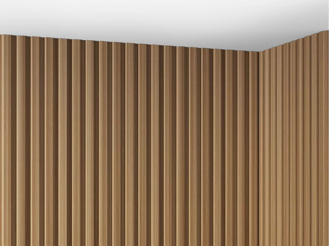 Panneau mural 3D - Pack de 3,71 m² - Coloris bois naturel - Lot de 8 pièces - TATIANA