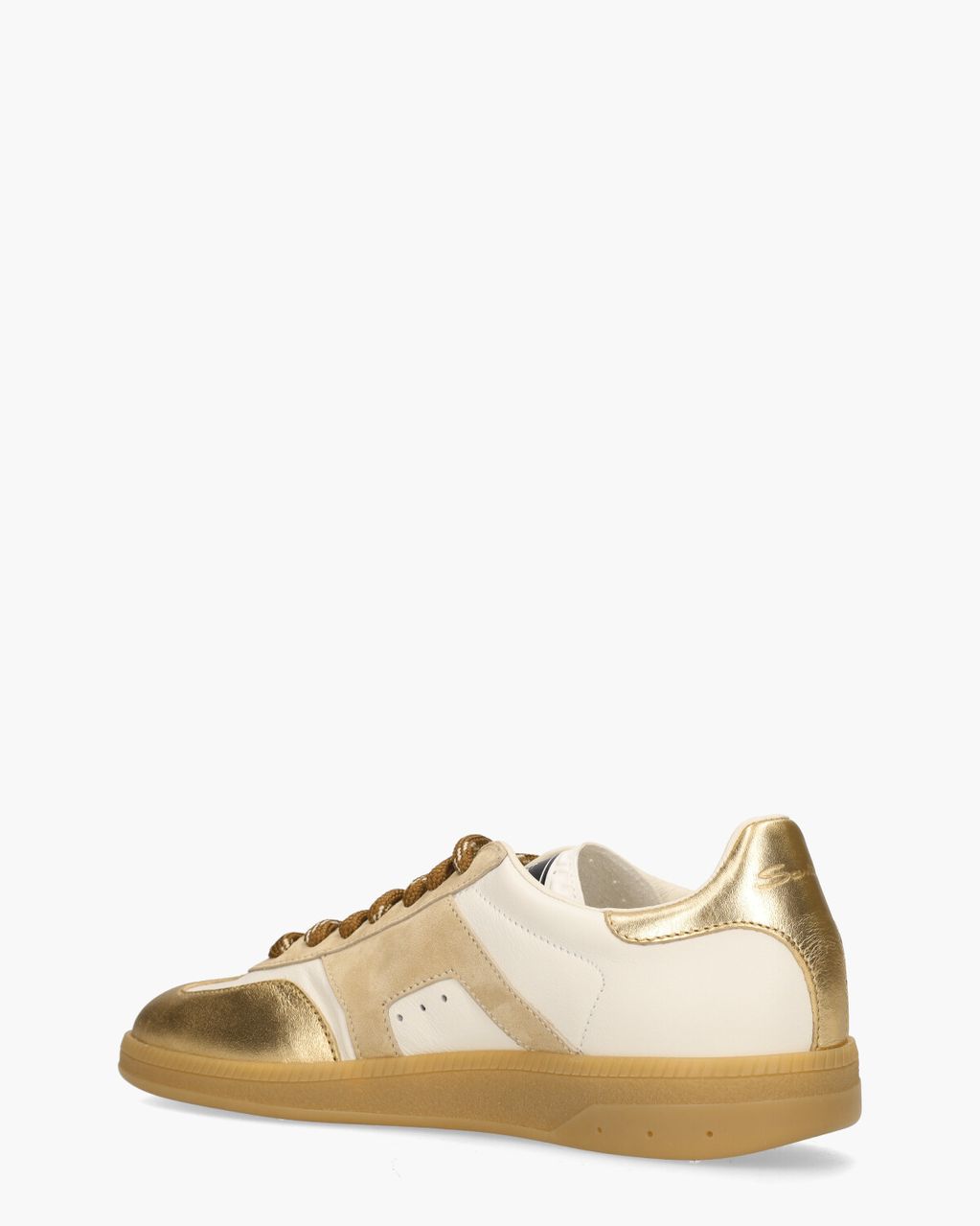 Santoni 61244 Wit/Beige/Goud Damessneakers