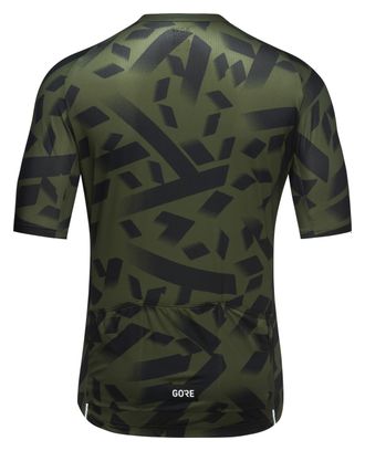 Maillot Manches Courtes Gore Wear Spirit Signal Camo Noir/Vert