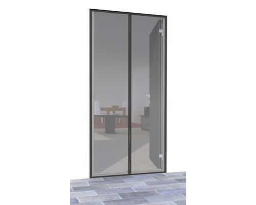 Insectenhor Home Protect Premium deurgordijn met magneetsluiting, zonder boren, antraciet, 100x220 cm