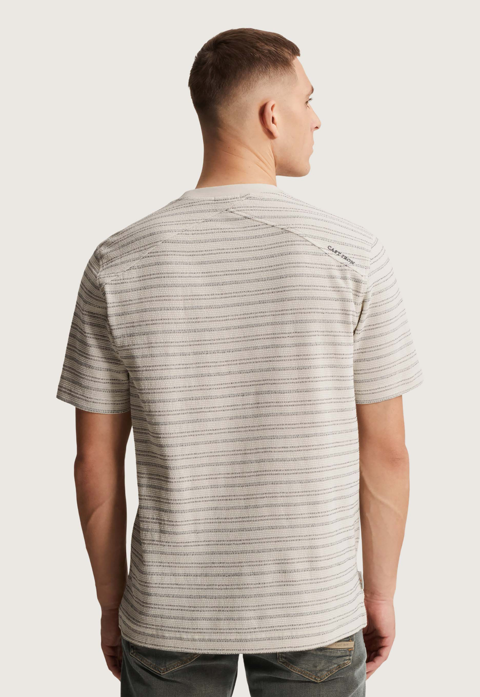 Cast Iron Striped Structured T-shirt