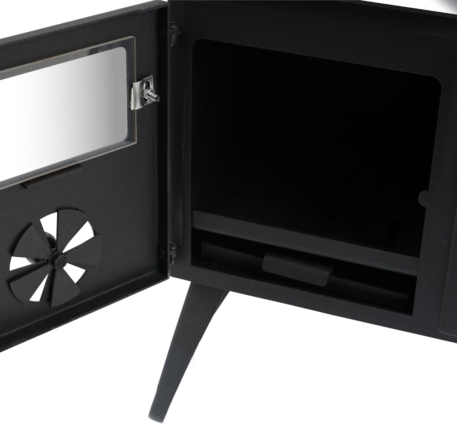 CampFeuer Zeltofen 28,5 x 58,5 x 260 cm | schwarz | mit 2 Kammern, Feuerstelle | Holzbackofen, Brotbackofen, Holzofen für Camping, Outdoor, Zelt | Zeltheizung, Tent Stove, Zelt Ofen Outdoor