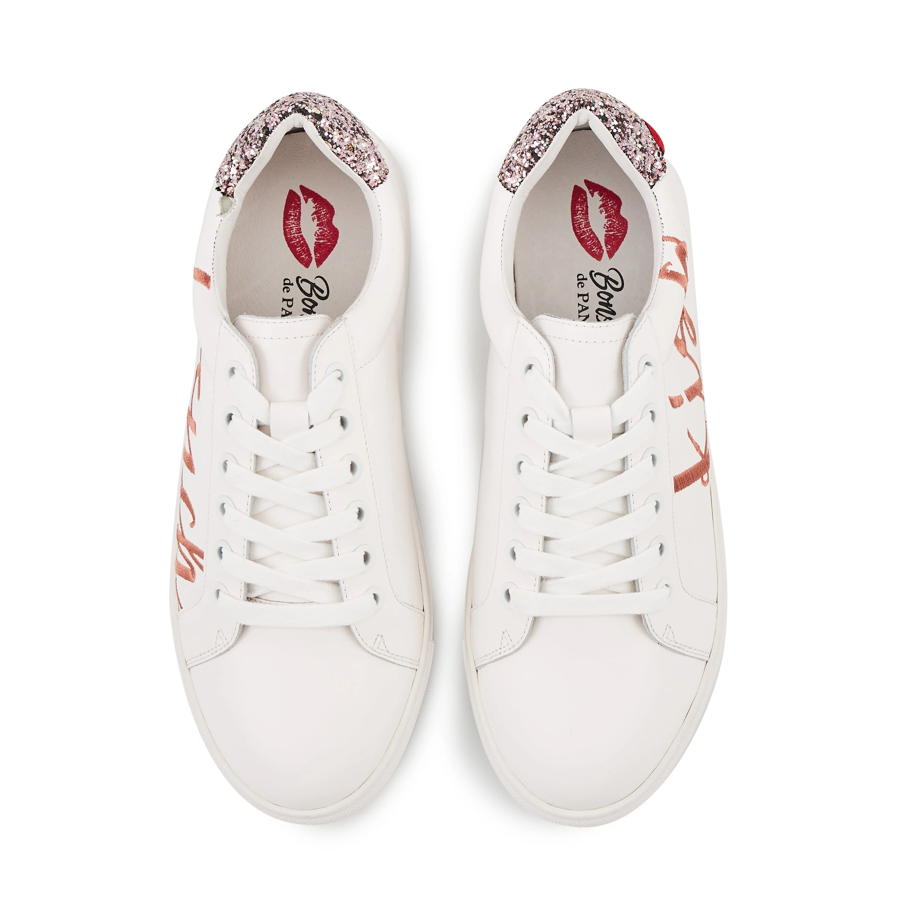 SIMONE FRENCH KISS - Sneakers en cuir | Blanc