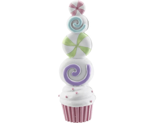 Kerstdecoratie muffin met snoep 4 x 14 cm kleurrijk