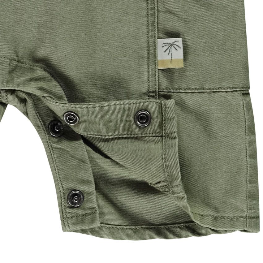 Salopette courte unie pour bébé garçon - Vert