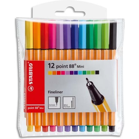 Feutre à pointe fine point 88 mini, étui plastique