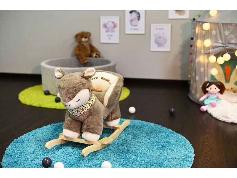 Knorrtoys Schaukeltier Reh Beige/Braun Robustes Schaukelspielzeug