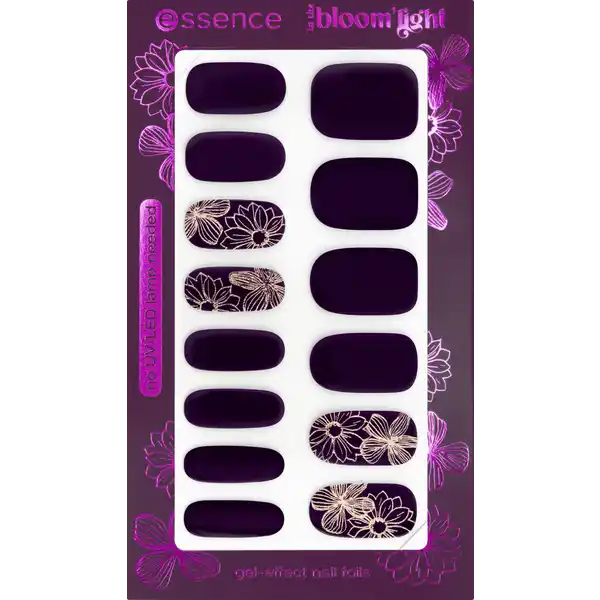 In the bloom'light gel-effect nail foils 01 Moonflowers Are My Favorite