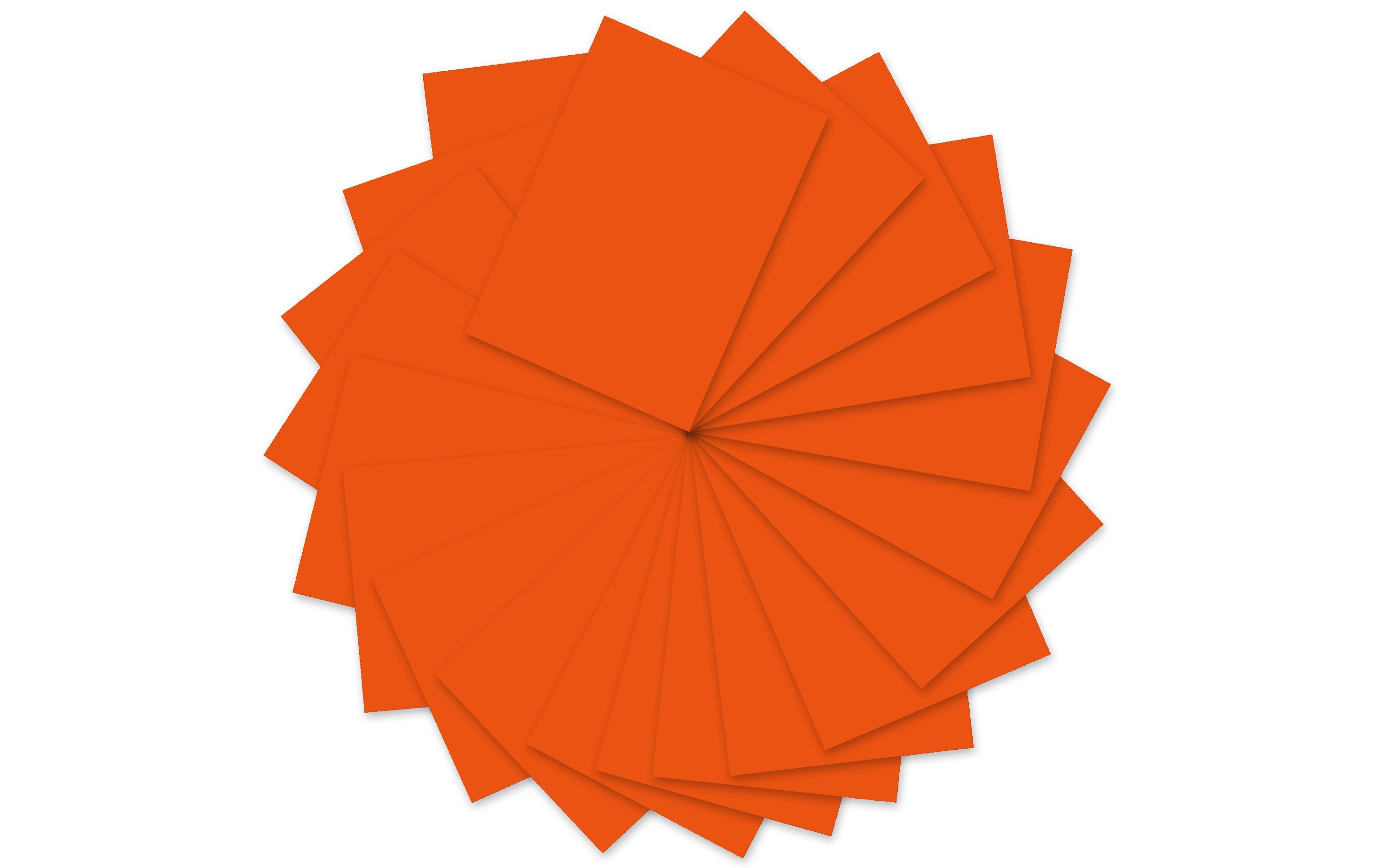 Tonzeichenpapier A4, 130 g/m², 100 Blatt, OrangeTonzeichenpapier in der Grosspackung