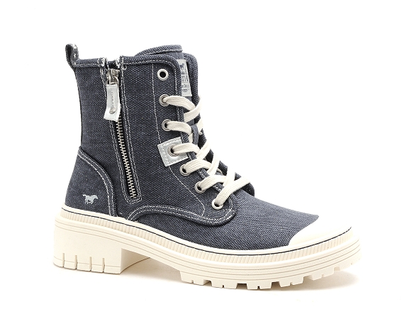 Mustang boots bottine plates femme 1421501 bleu