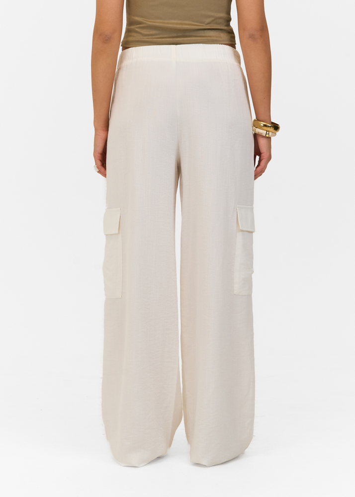 Luna cargo broek wit