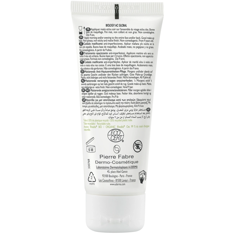 A-DERMA Biology AC Global Mattifying Care 40 ml