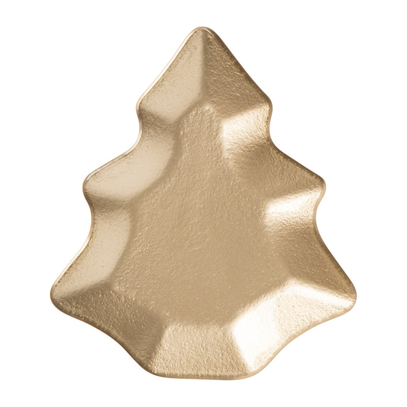Schaal kerstboom - goud - 20.5x17.5 cm