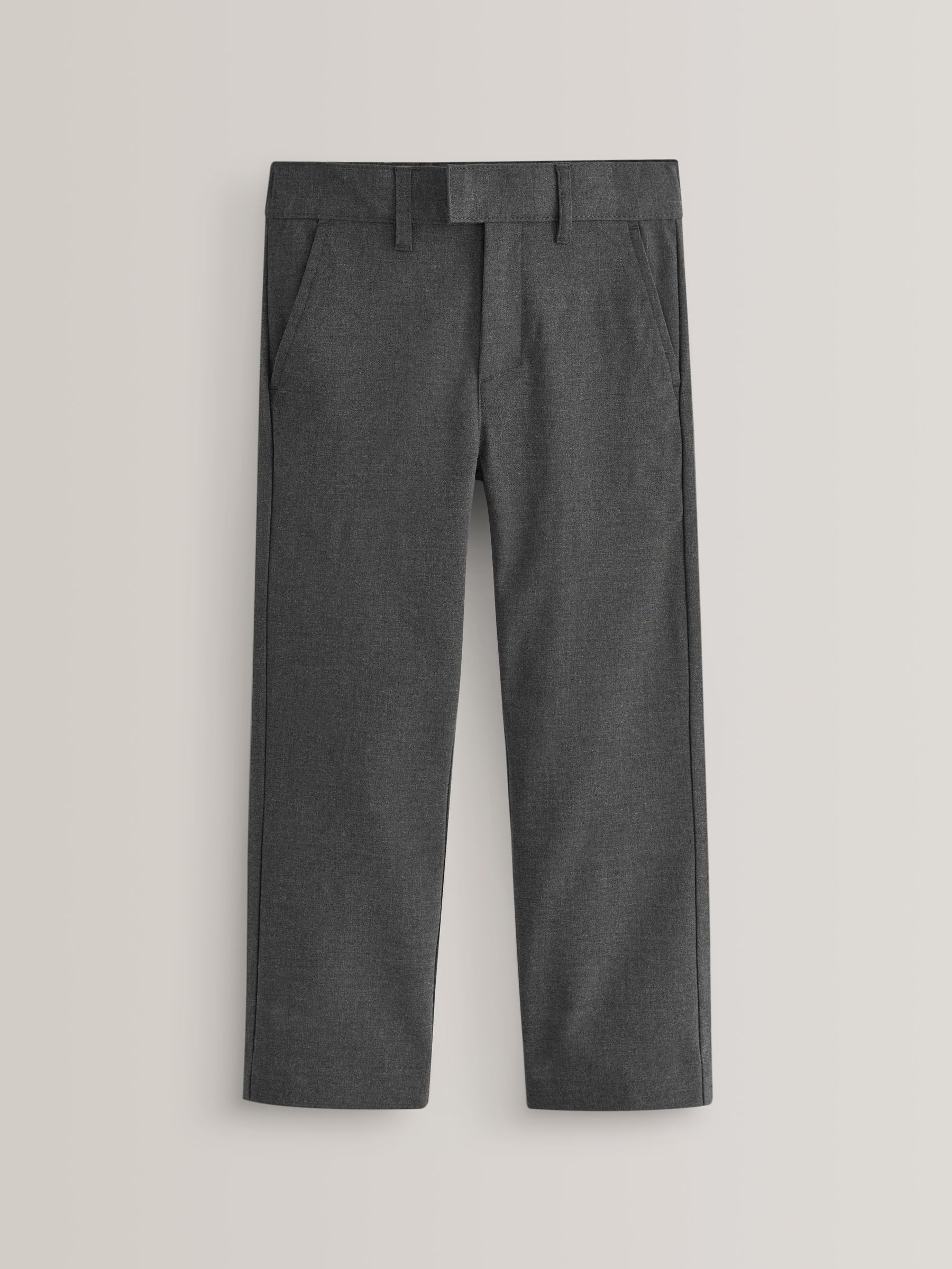 Grijs - Formele skinny schoolbroek met stretch (3-17 jr)