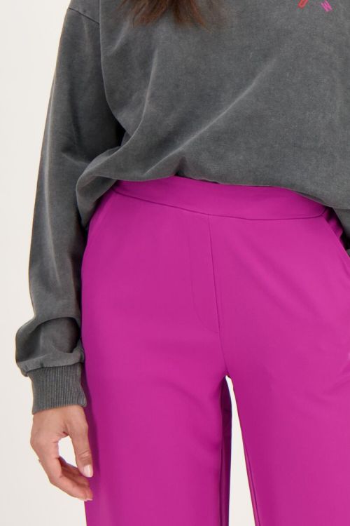 Paarse pantalon met elastiek