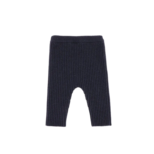 Nies Merino Wool Trousers | Blue Marine Melange