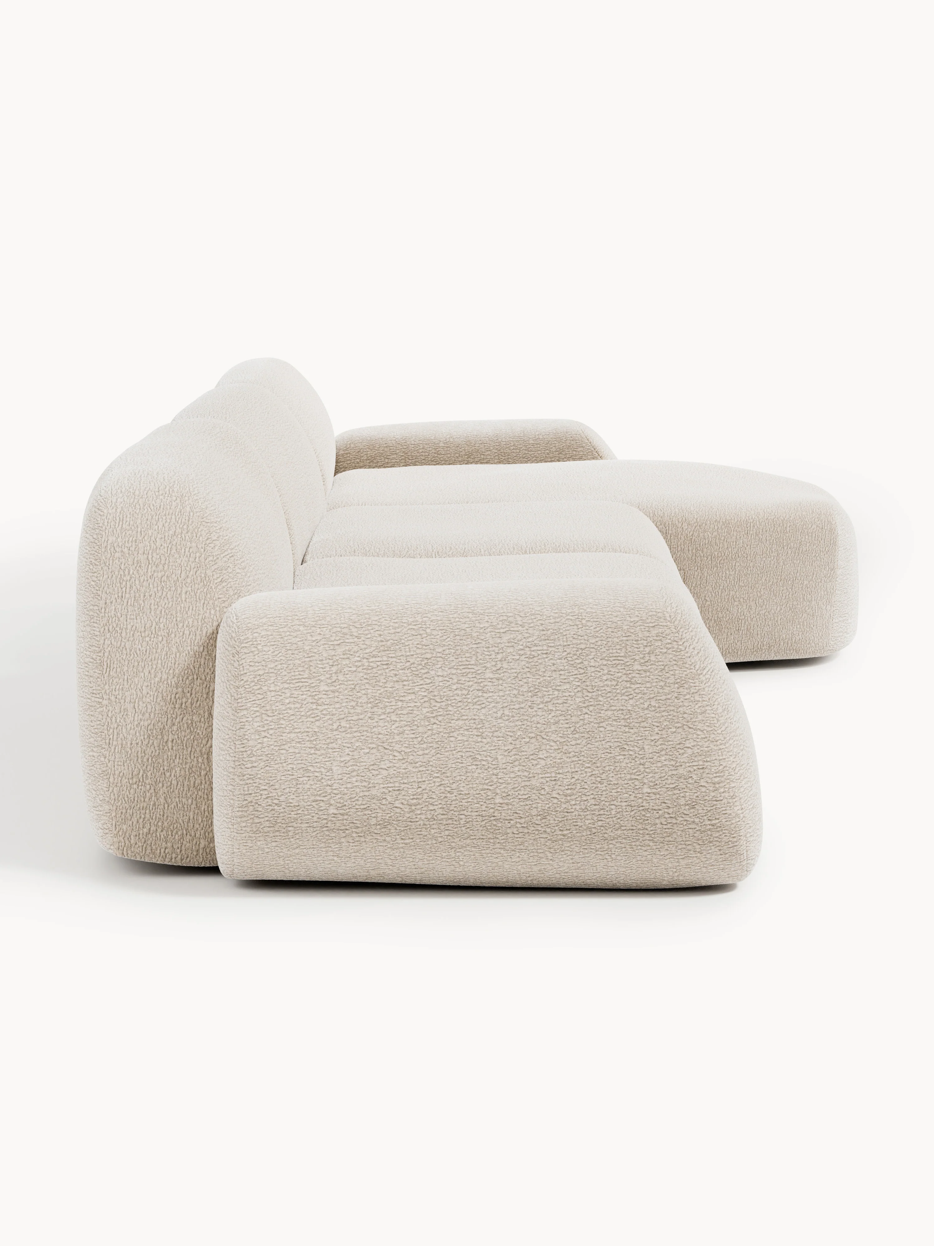 Modulaire teddy-hoekbank Wolke (4-zits)