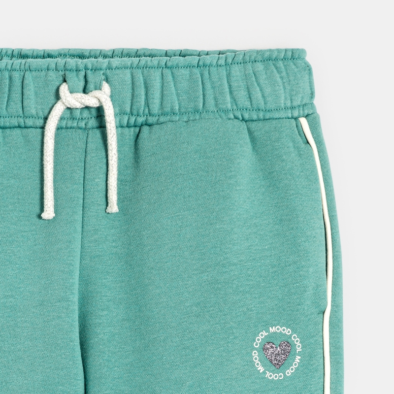 Pantalon de jogging uni vert fille