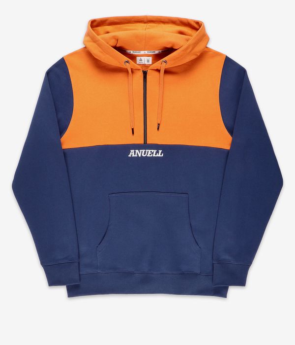 Anuell Ventor Organic Half Zip-Hoodie (navy warm brown)