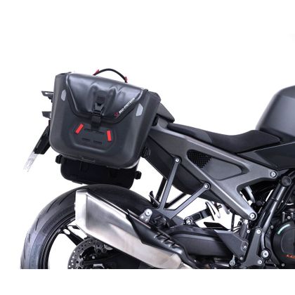 Sacoches cavalières SW-MOTECH SysBag WP M/S (17-23 litres/12-16 litres) complet avec support - Noir