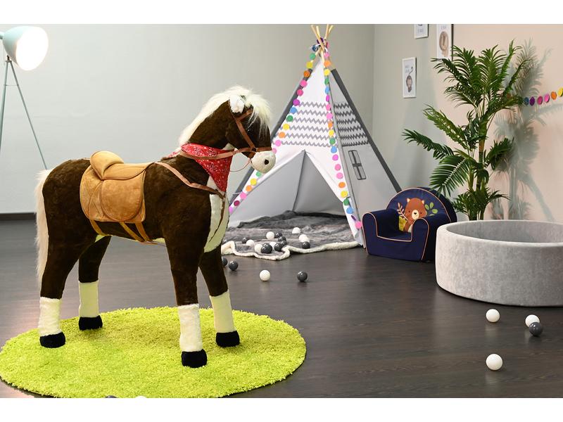 Knorrtoys Stehpferd XXL «Winnie» Braun Spielpferd zum Reiten