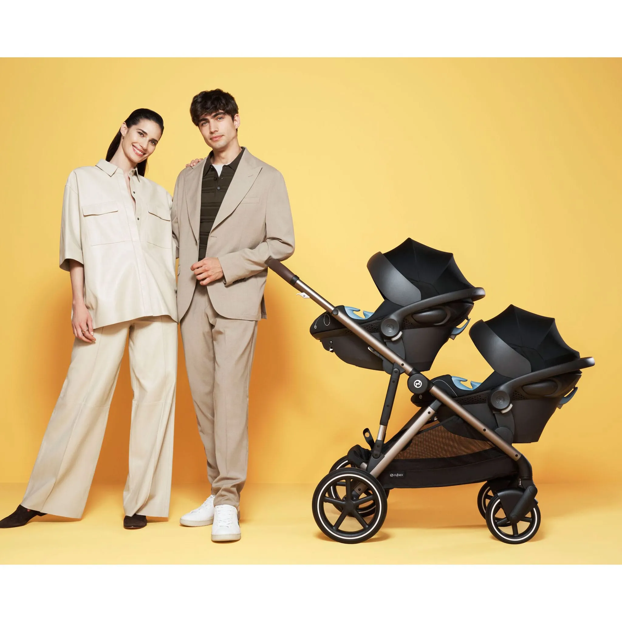 Cybex Poussette Gazelle S 2 – Châssis couleur argent avec siège Bleu Océan