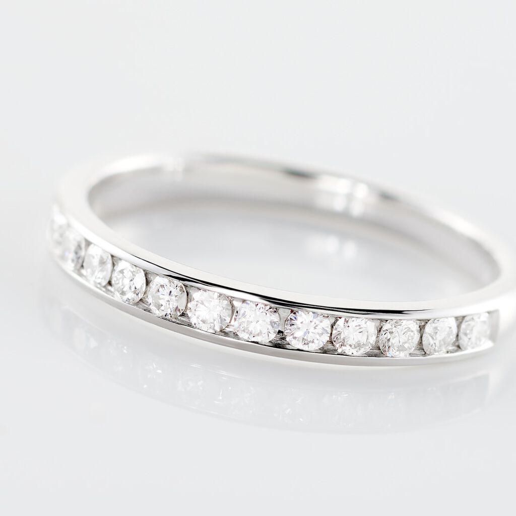 Alliance Laurie Demi-tour Or Blanc Diamant