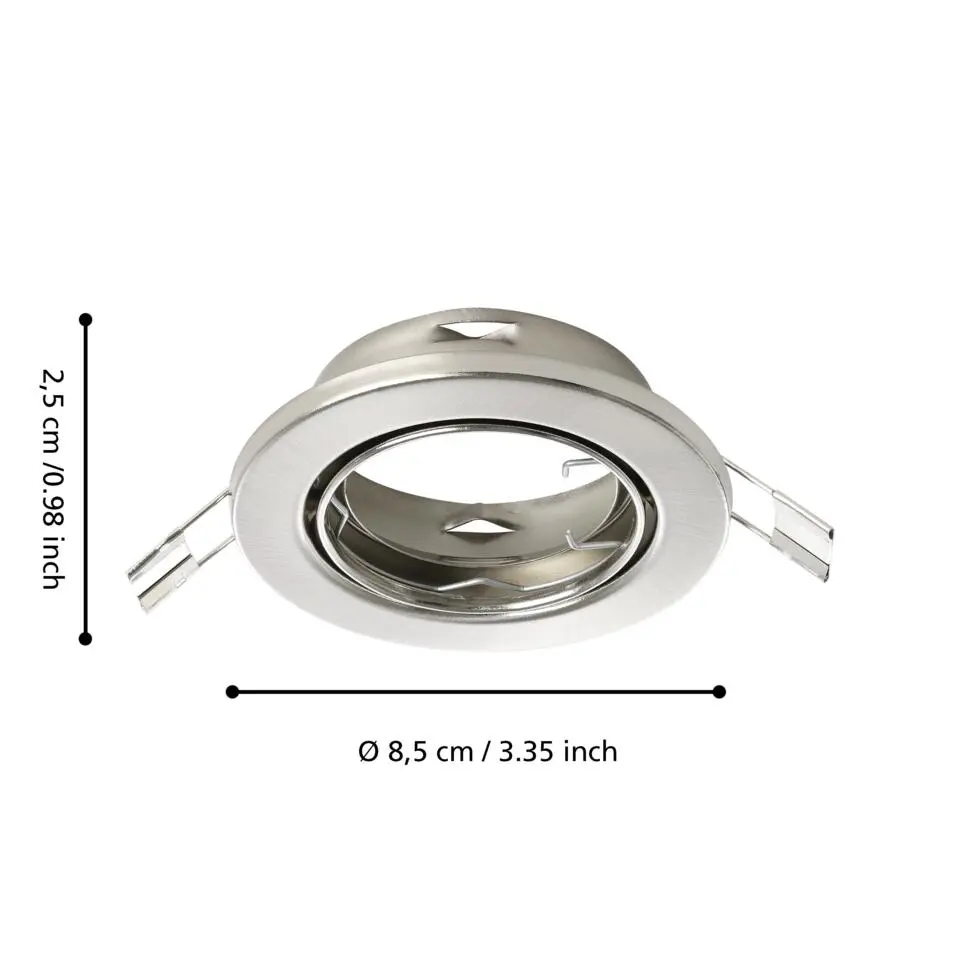 EGLO Agulo inbouwspot - 10x - Ø86 - GU10 - Nikkel mat