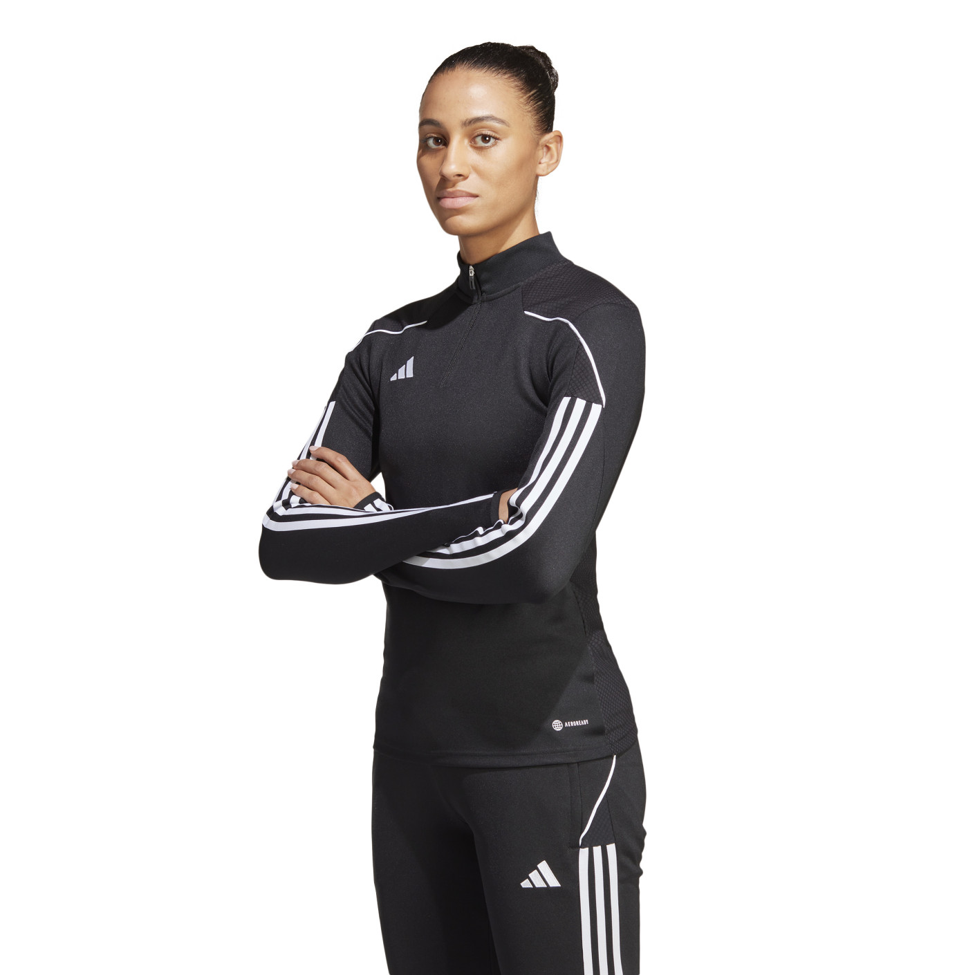 Adidas Tiro 23 League Trainingstrui 1/4-Zip Dames Zwart Wit
