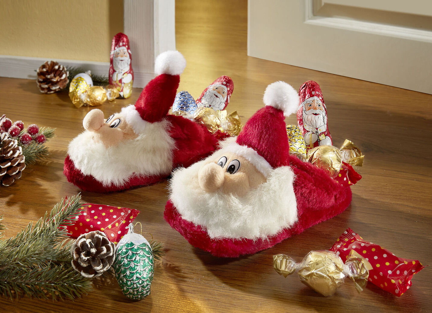 Weihnachtspantoffeln mit süsser Füllung