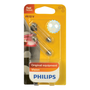 Philips autolampen C10W Vision SV8,5 2 stuks