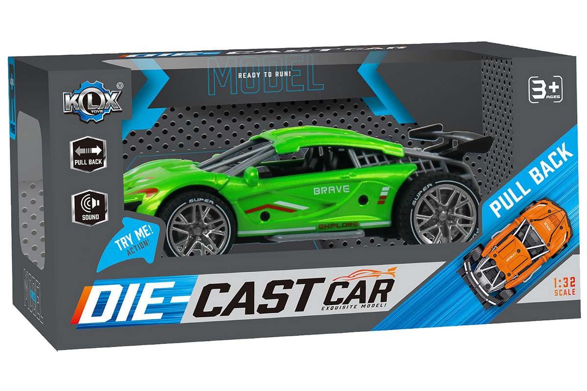 KLX Toys - Pull Back w. Sound - Green (534672)