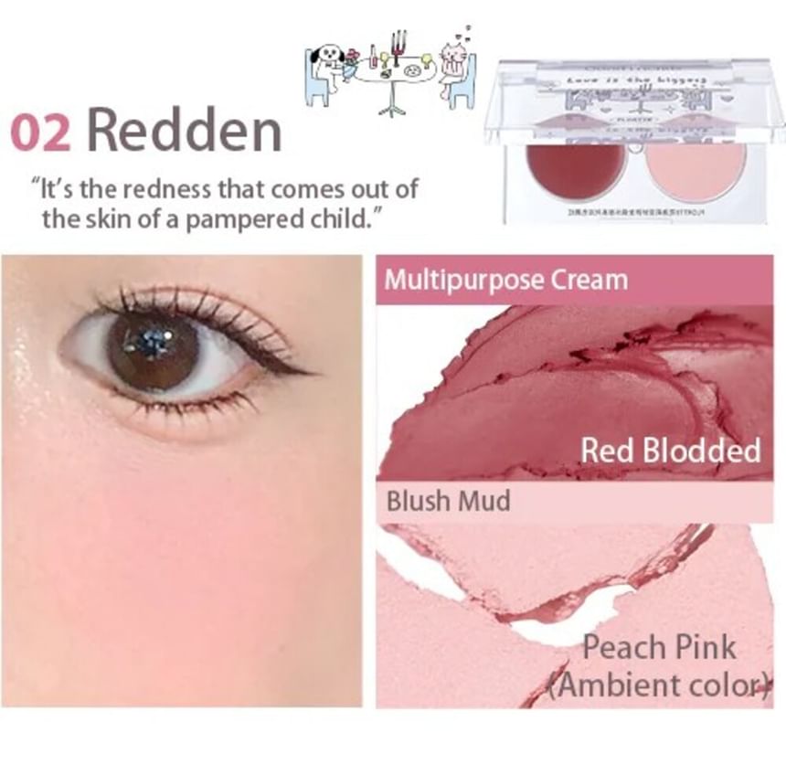 FLORTTE - Speciale editie multifunctionele duo blusher (1-3)